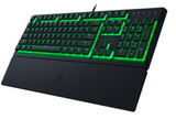 Razer Ornata V3 X Low Profile Mecha-Membrane Wired Keyboard, UV Coated Keycaps, Single Zone RGB Lighting, 1000 Hz Ultrapolling, Wrist Rest, Silent Switch, US English Layout, Black | RZ03-04470100-R3M1