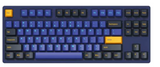 Akko Horizon 87 Key Wired Mechanical Keyboard, PBT Double Shot Keycaps and N-Key Rollover, USB Type-C Interface, Akko Switch 2nd Gen Pink, 45G Actuation Force, Blue - Yellow | 3087 DS