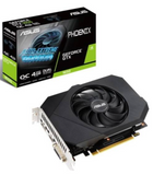 ASUS Phoenix PH-GTX1650-O4GD6 NVIDIA GeForce GTX 1650 OC Edition, PCIe 3.0, 4GB GDDR6 Memory, HDMI, DisplayPort, DVI-D, Axial-tech Fan Design | 90YV0EH2-M0NA00