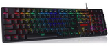 Redragon K589 Shrapnel RGB Backlit Low Profile Wired Mechanical Gaming Keyboard, 104 Keys, Anti-ghosting, Red Switches, USB 2.0, Black | Shrapnel K589RGB