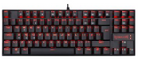 Redragon K552-2 Kumara TKL Wired Mechanical Gaming Keyboard, 87 Keys 60% Small, USB Wired, Cherry MX Blue Equivalent Switches for Windows PC Gamers, Black Red LED Backlit | K552-2 Kumara