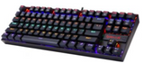 Redragon K552 RGB LED Mechanical Wired Gaming Keyboard, Rainbow Backlit, With Red Switches for Windows Gaming PC, 87 Keys, ABS keycaps, English Layout, Black | K552-KR