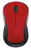 Logitech M310 Wireless Mouse, Ambidextrous Design, 2.4 GHz Wireless Connectivity, 1000 dpi Optical Sensor, USB Nano Receiver, Up to 12-Month Battery Life, Red | 910-005485