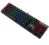 Redragon K556-RK RGB Devarajas LED Backlit MechGaming Keyboard with Brown Switches,104 Anti-ghosting Standard Keys Retro Vintage USB Typewriter Inspired English US Layout | K556-RGB-RK