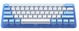 Akko Doll of The Princess 61-Keys RGB Wired 60% Mechanical Keyboard, Hot Swappable, With Acrylic Translucent Case, Extra ASA PBT Keys Set, CS Jelly Blue Switch, USB Type C, Blue - White | ACR61