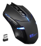 Generic 2.4Ghz Wireless Gaming Mouse with USB Nano Receiver- 2400 DPI, 7 Buttons Breathing Backlit, Wireless Ergonomic Design Unique Silent with Ergonomic Grips for PC - Black | GEPC066CB