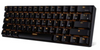 Rk Royal Kludge RK61 61 Keys Wired/Wireless Bluetooth 3.0 Multi-Device LED Backlit Mechanical Gaming/Office Keyboard for iOS, Android, Blue Swith Yellow Backlight Black | RK61 Dubal-mode