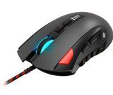 Canyon GM-15 Wired Gaming Mouse, With 12 Programmable Buttons, Sunplus 6662 Optical Sensor, 6 Levels Of DPI & Up To 5000, 1.8m Braided Cable, Colorful RGB Lights, Black | CND-SGM15