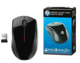 HP X3000 2.4GHZ, 1200 dpi Optical Wireless Mouse (Black) | HP-M-X3000-BLK