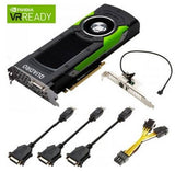 Quadro M6000 Video Card, 3072 CUDA Cores, 24 GB GDDR5, 384-bit, PCI-Express 3.0 x16, SLI, HDCP and HDMI 1.3a support, 4x Display Port, 1x DVI-I ( Dual Link ), 3-Pin 3D Stereo | VCQM6000-24GB-P