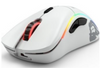 Glorious Model D Wireless RGB Optical Gaming Mouse, 2.4GHz, Ergonomic, 19k DPI Optical Sensor, 6 Programmable Buttons, BAMF, Matte White | GLO-MS-DW-MW